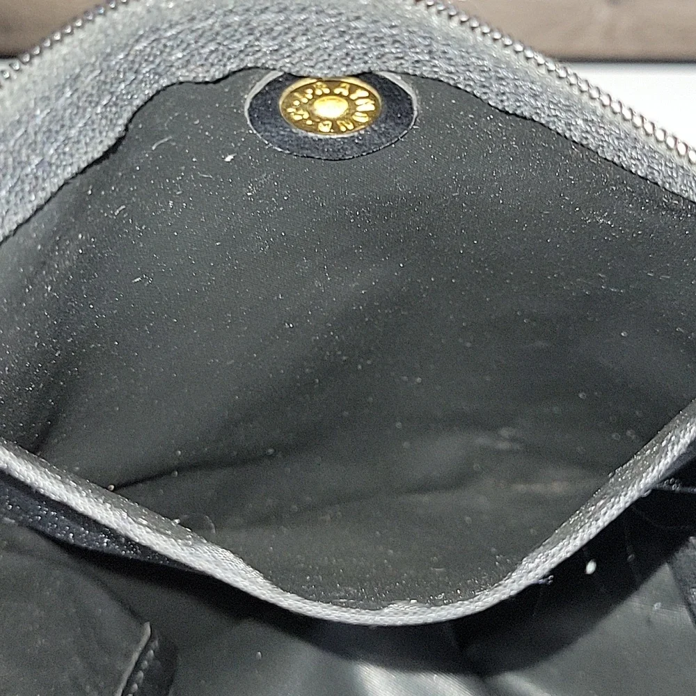 Black Nylon/Leather Backpack Bag